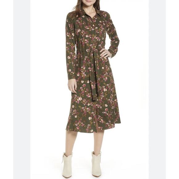 NWT Floral MIDI Dress BP By Nordstrom Womens Size Small - Picture 1 of 8